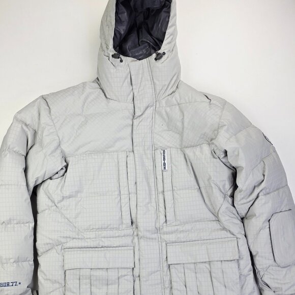 Burton Other - Burton Size Medium Mens Audex Gray Goose Down Puffer Hooded Jacket Snowboard Ski